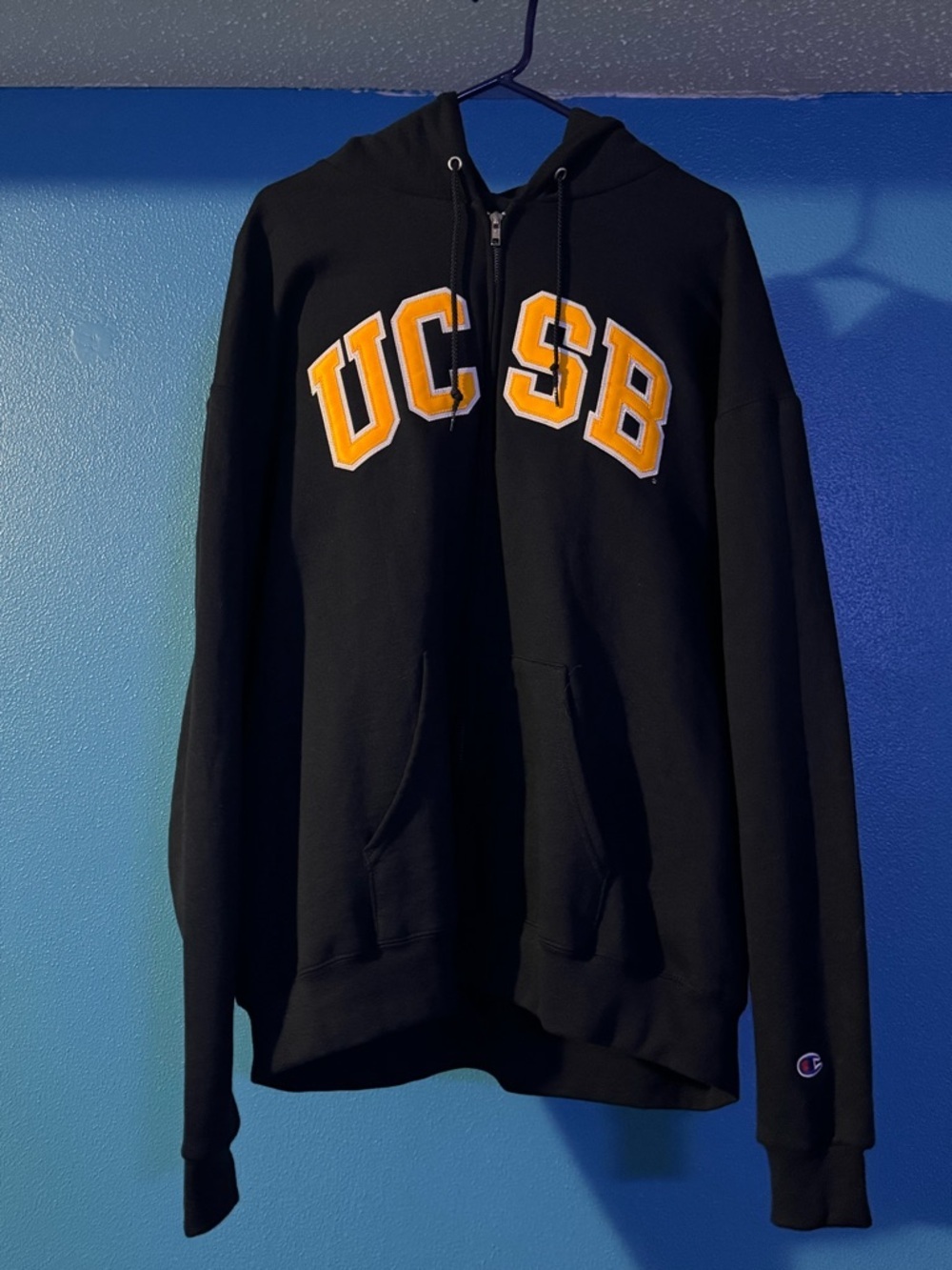Champion UCSB Navy Blue Full Zip Hoodie Size XXL - Picture 13 of 14